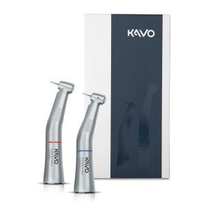 KaVo DUO-pakke med rødt E25 L vinkelstykke og blåt E20 L vinkelstykke