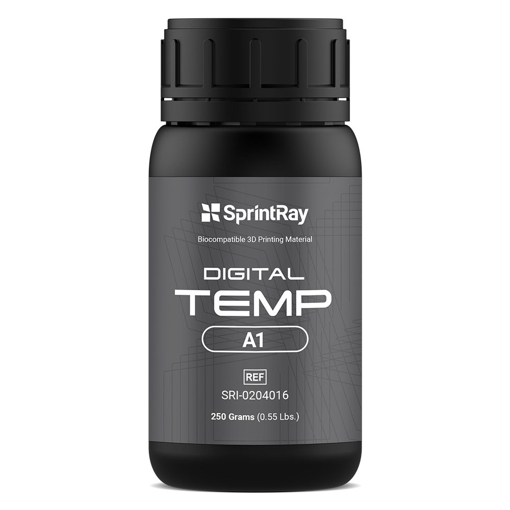 SprintRay 250g flaske med DigitalTemp A1 resin