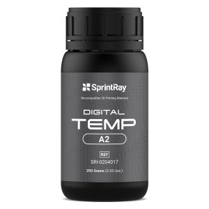 SprintRay 250g flaske med DigitalTemp A2 resin